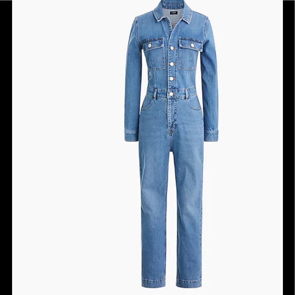 J.Crew Denim Collared Utility Jumpsuit